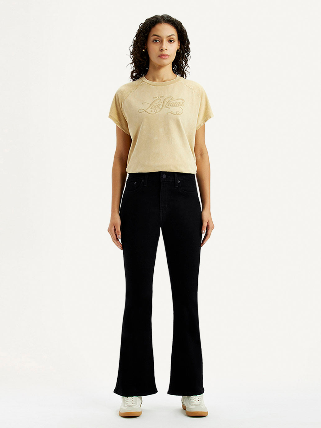 Women's 726 Black Slim Flared Fit High Rise Jeans