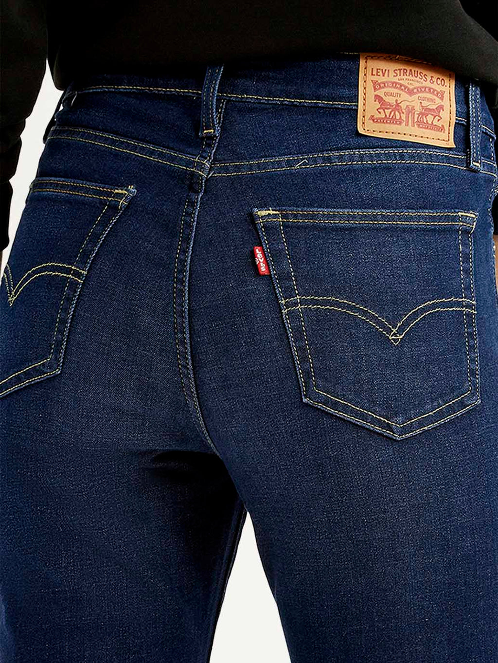 Women's 726 Navy Slim Flared Fit High Rise Jeans