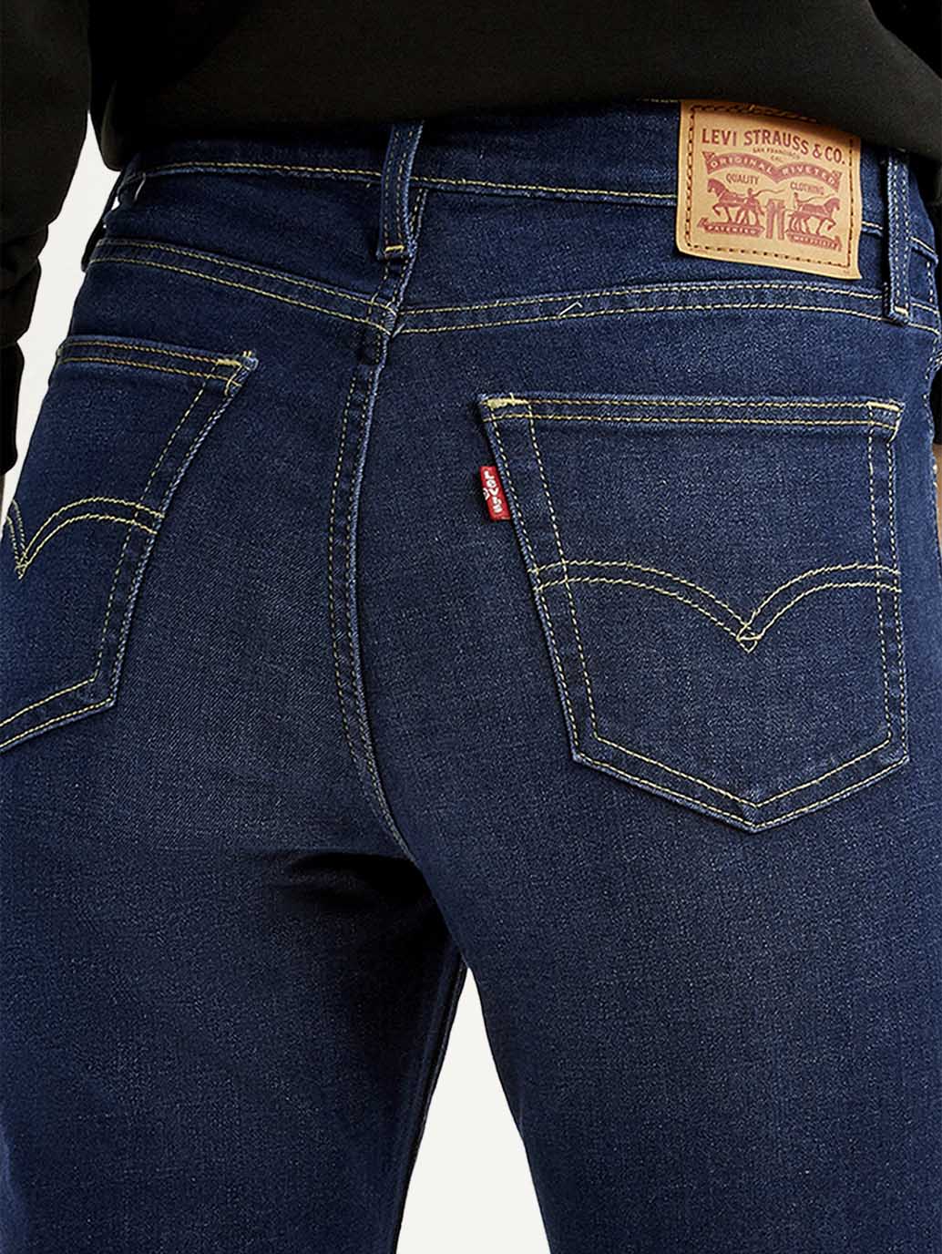 Women's 726 Navy Slim Flared Fit High Rise Jeans