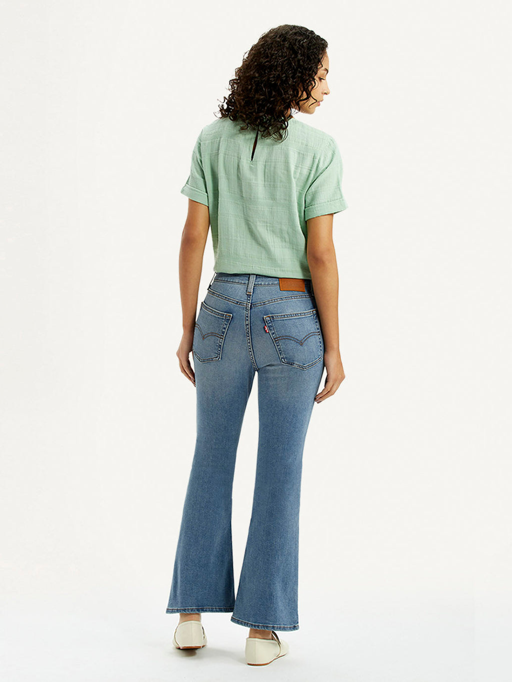 Women's 726 Blue Slim Flare Fit High Rise Jeans