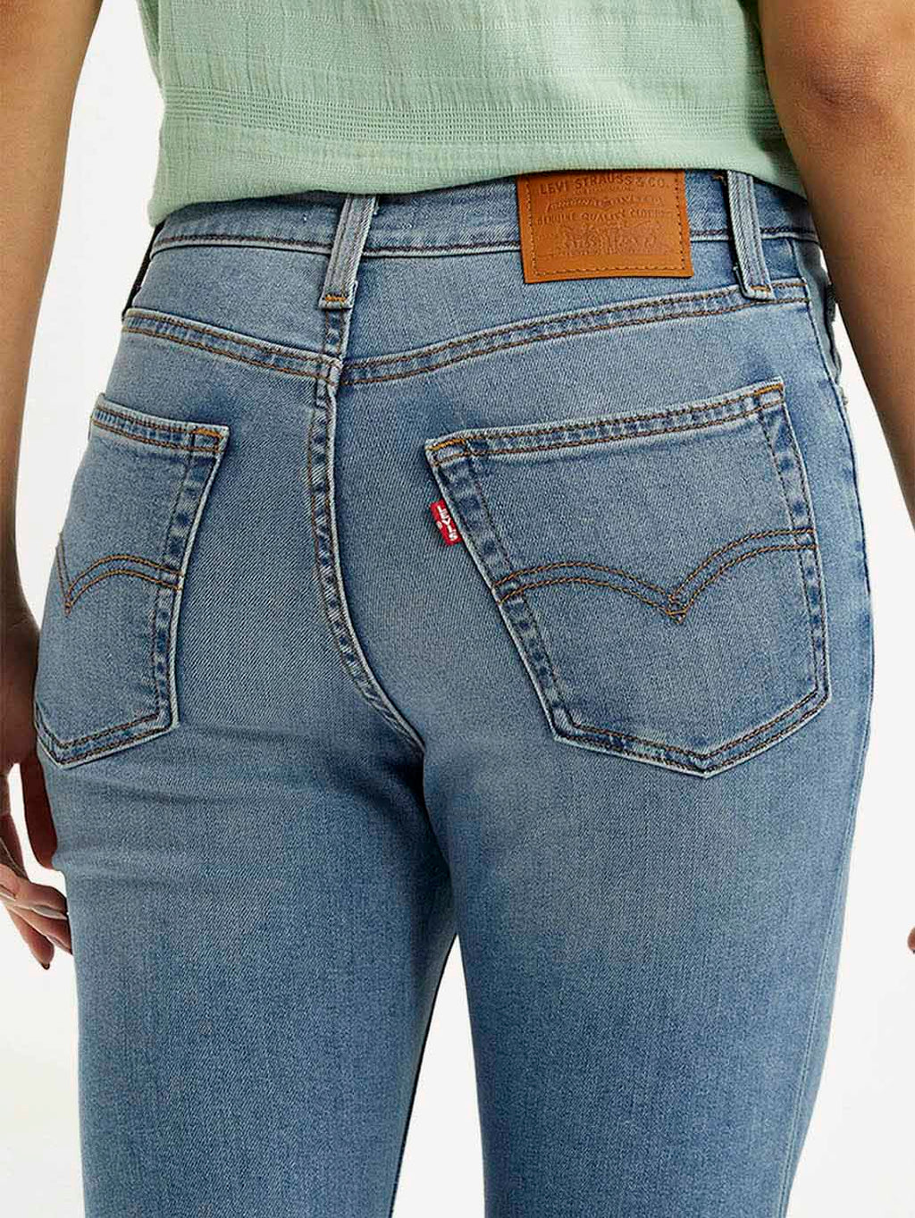 Women's 726 Blue Slim Flare Fit High Rise Jeans