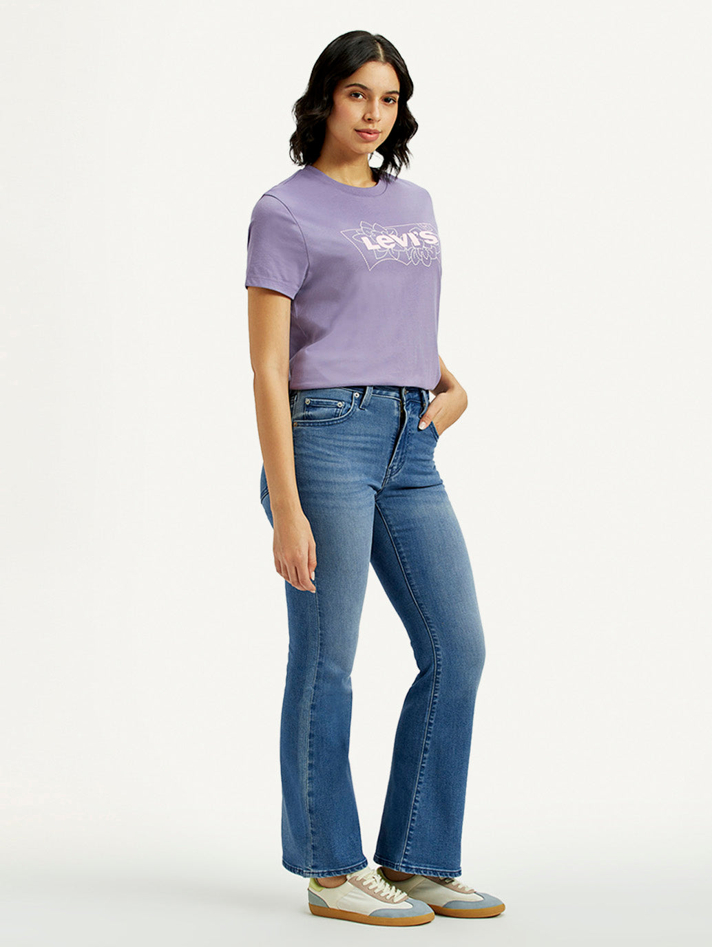 Women's 726 Mid Indigo Flared Fit High Rise Jeans