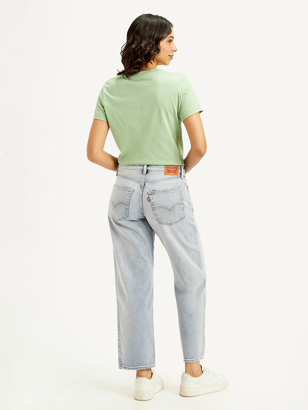 Women's 94 Light Blue Baggy Fit High Rise Jeans