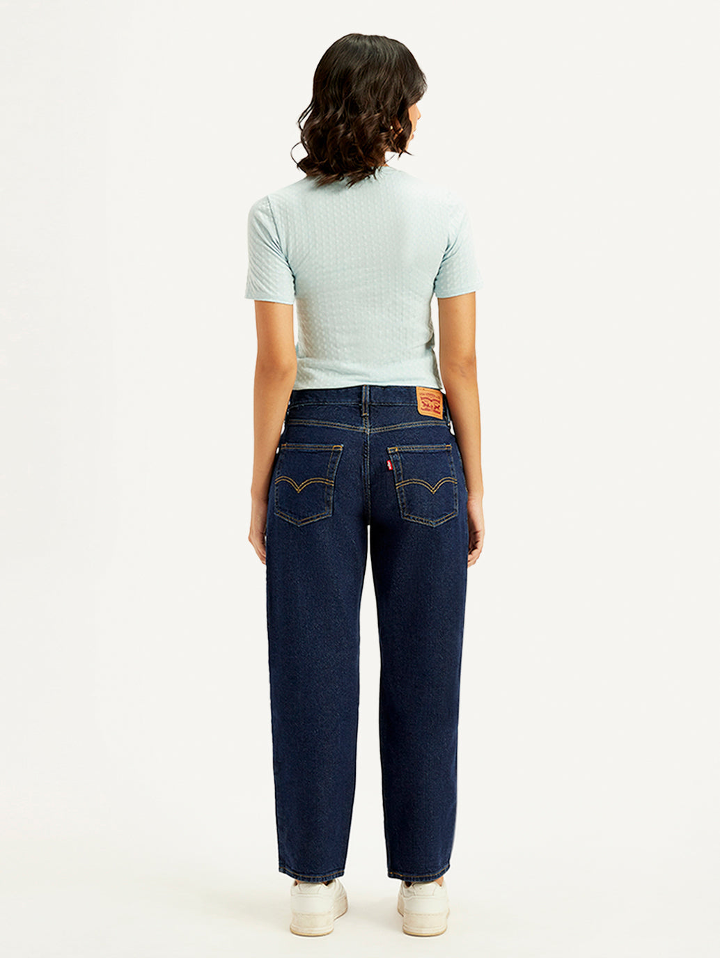 Women's 94 Blue Baggy Fit High Rise Jeans