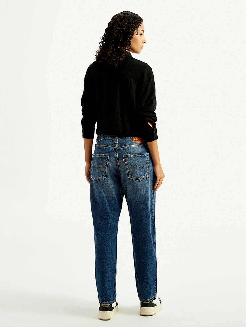 Women's 94 Blue Baggy Fit Mid Rise Jeans