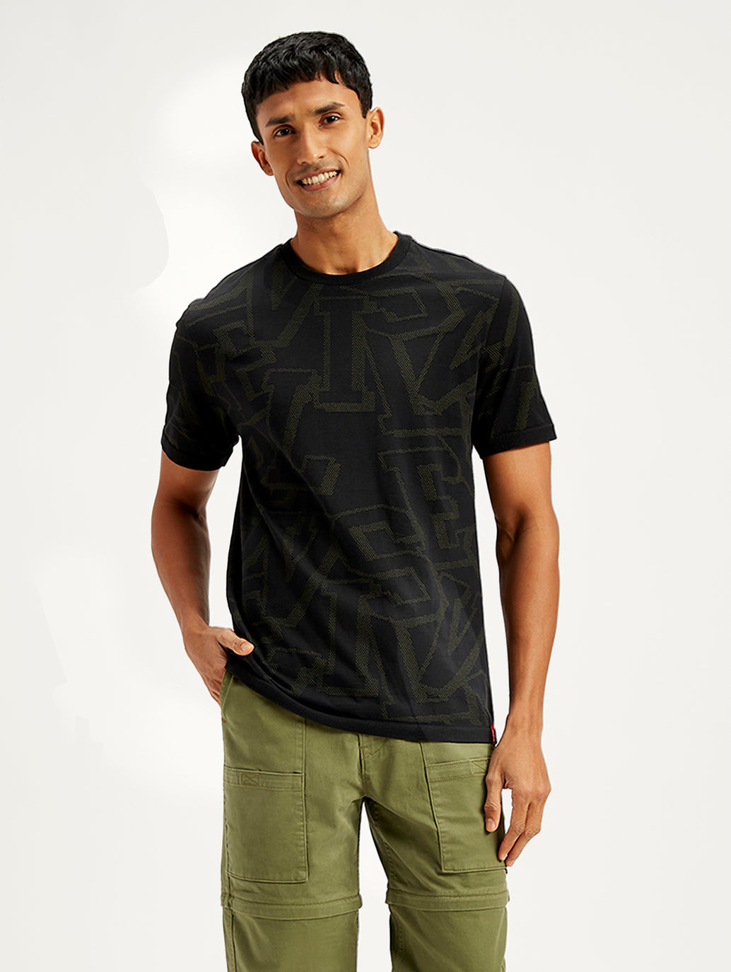 Men's Typographic Print Regular Fit T-Shirt