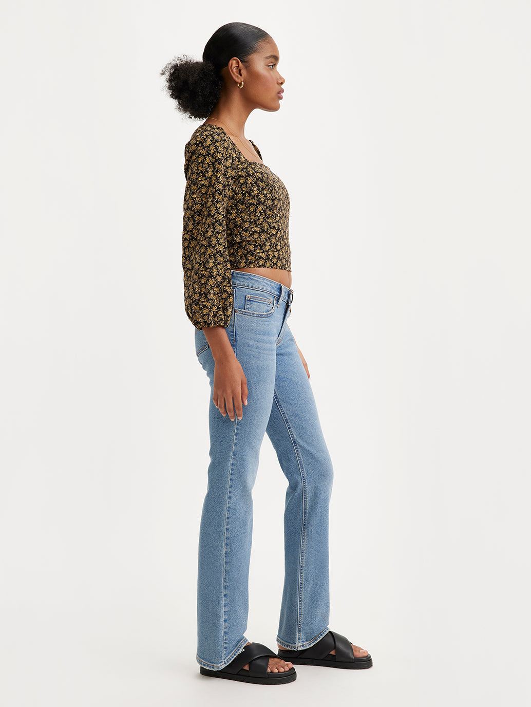 Women's Indigo Bootcut Fit Low Rise Jeans