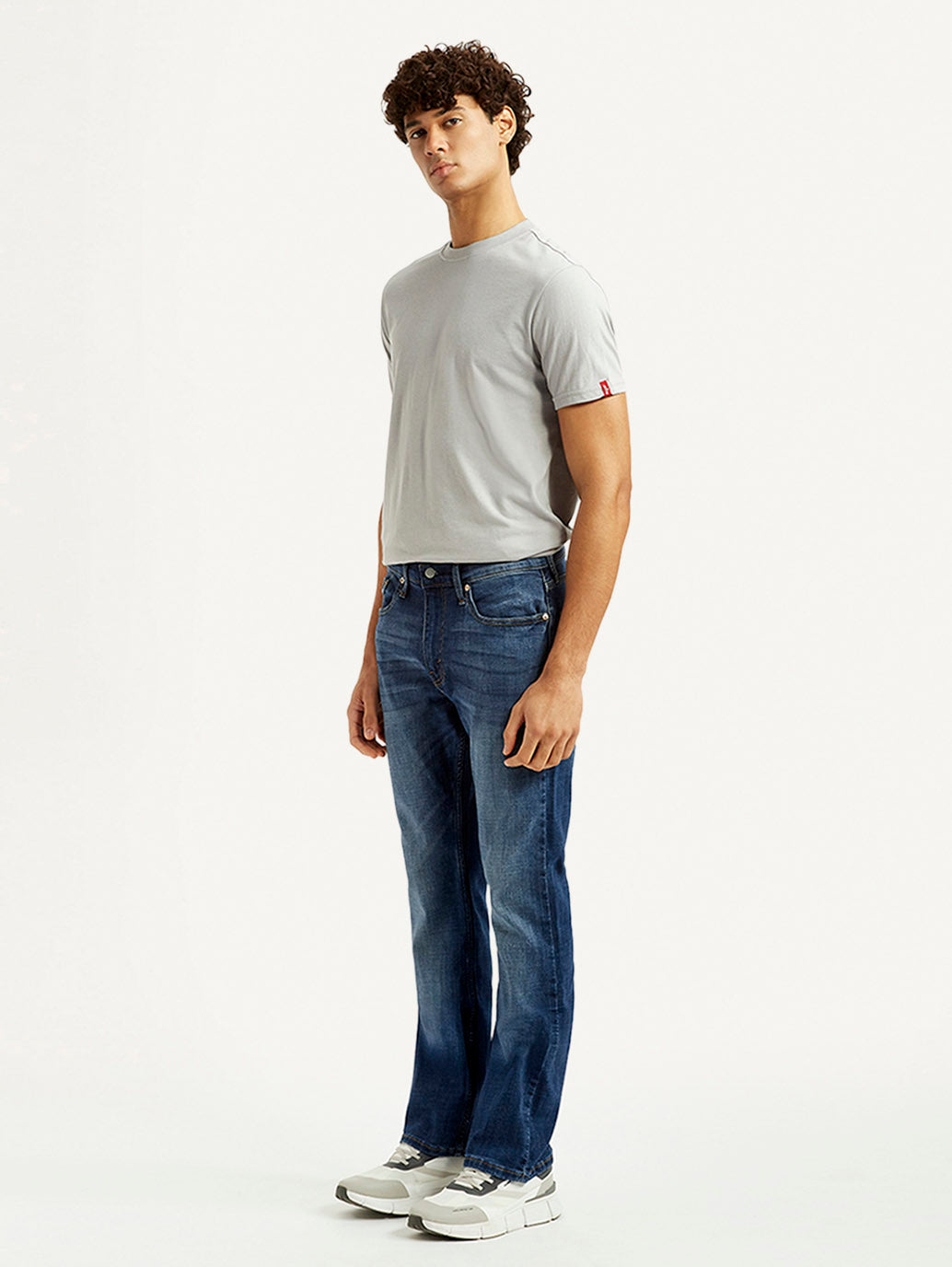 Men's 527 Blue Slim Bootcut Fit Mid Rise Jeans