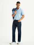 Men's 527 Dark Blue Slim Bootcut Fit Mid Rise Jeans