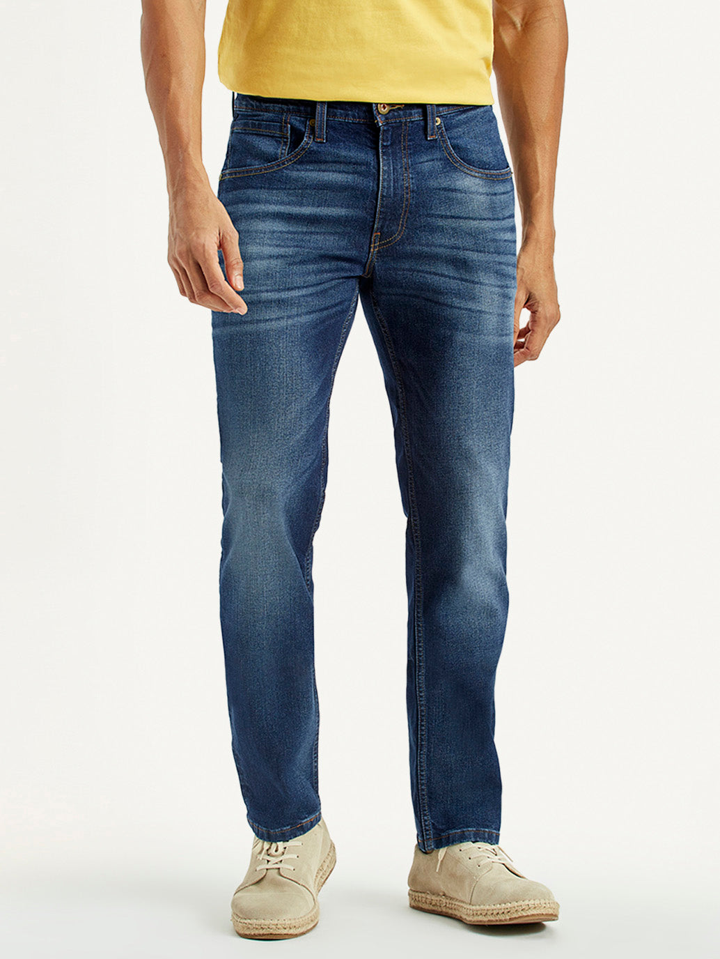 Men's 541 Med Indigo Athletic Tapered Fit Mid Rise Jeans