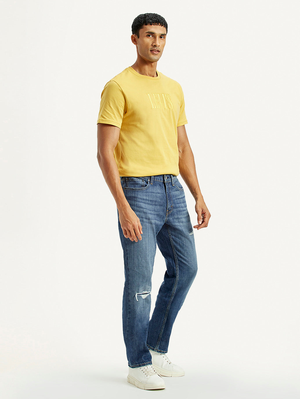Men's 541 Med Indigo Athletic Tapered Fit Mid Rise Jeans