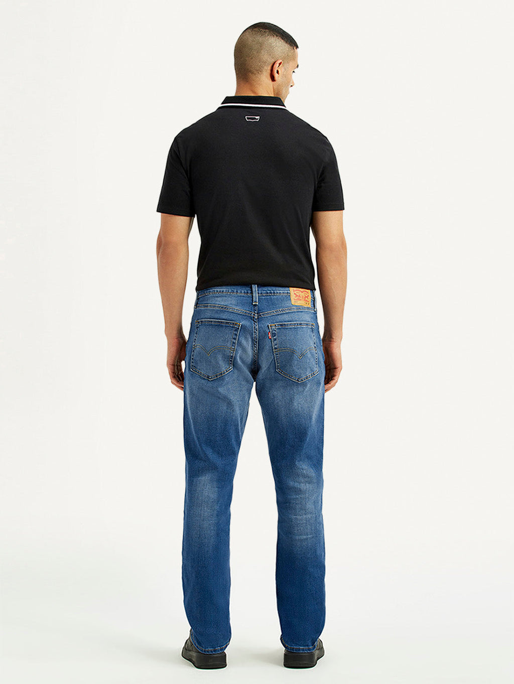 Men's 541 Blue Athletic Tapered Fit Mid Rise Jeans