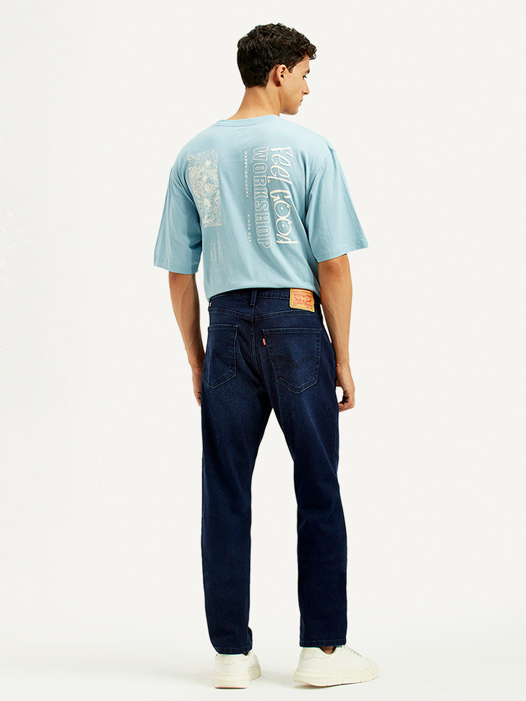 Men's 541 Dark Blue Athletic Tapered Fit Mid Rise Jeans