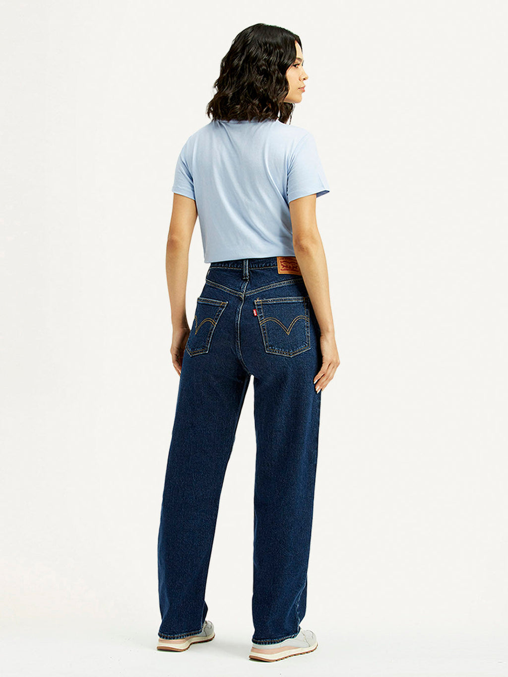 Women's Indigo Ribcage Straight Fit High Rise Jeans