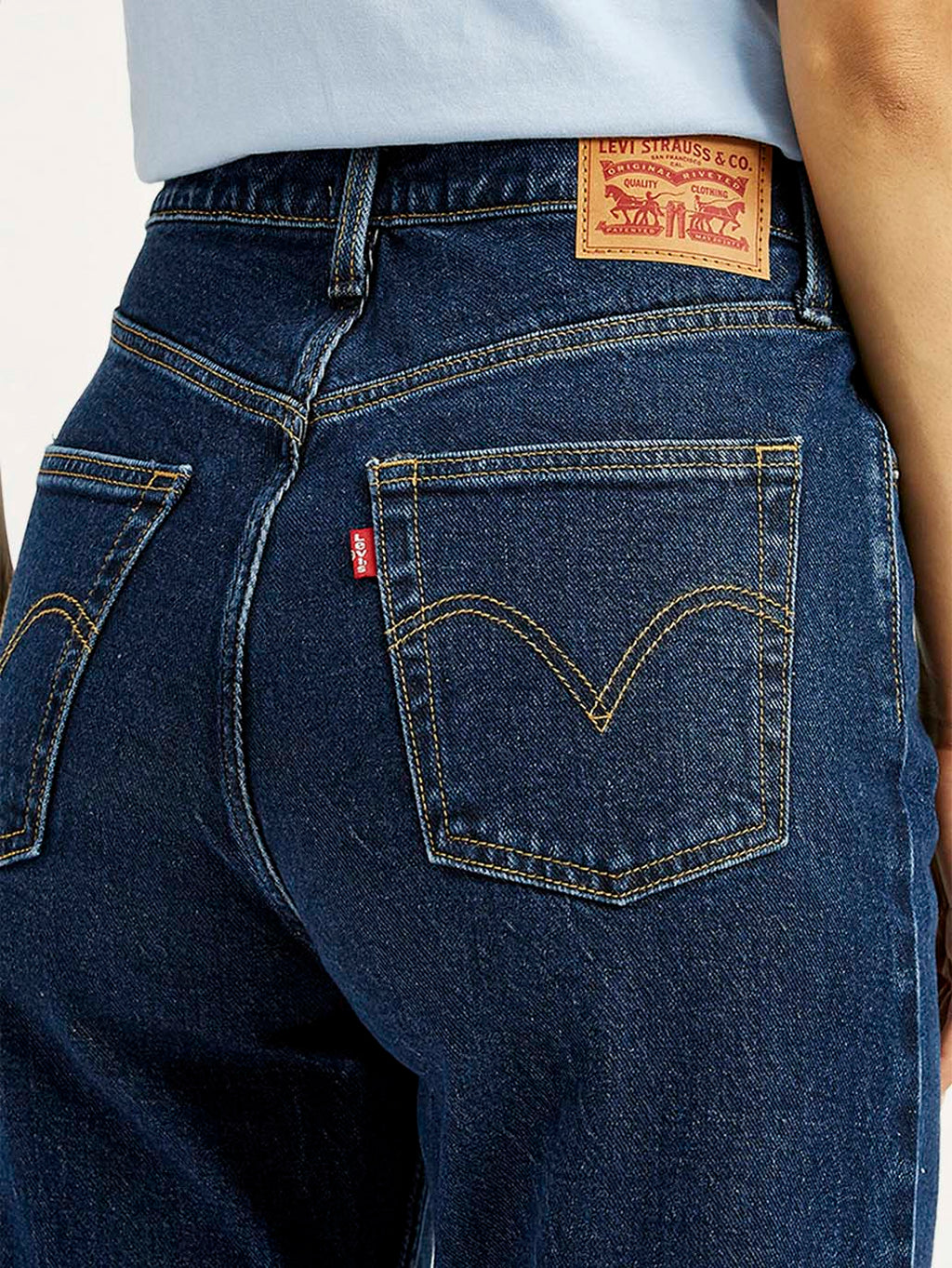 Women's Indigo Ribcage Straight Fit High Rise Jeans