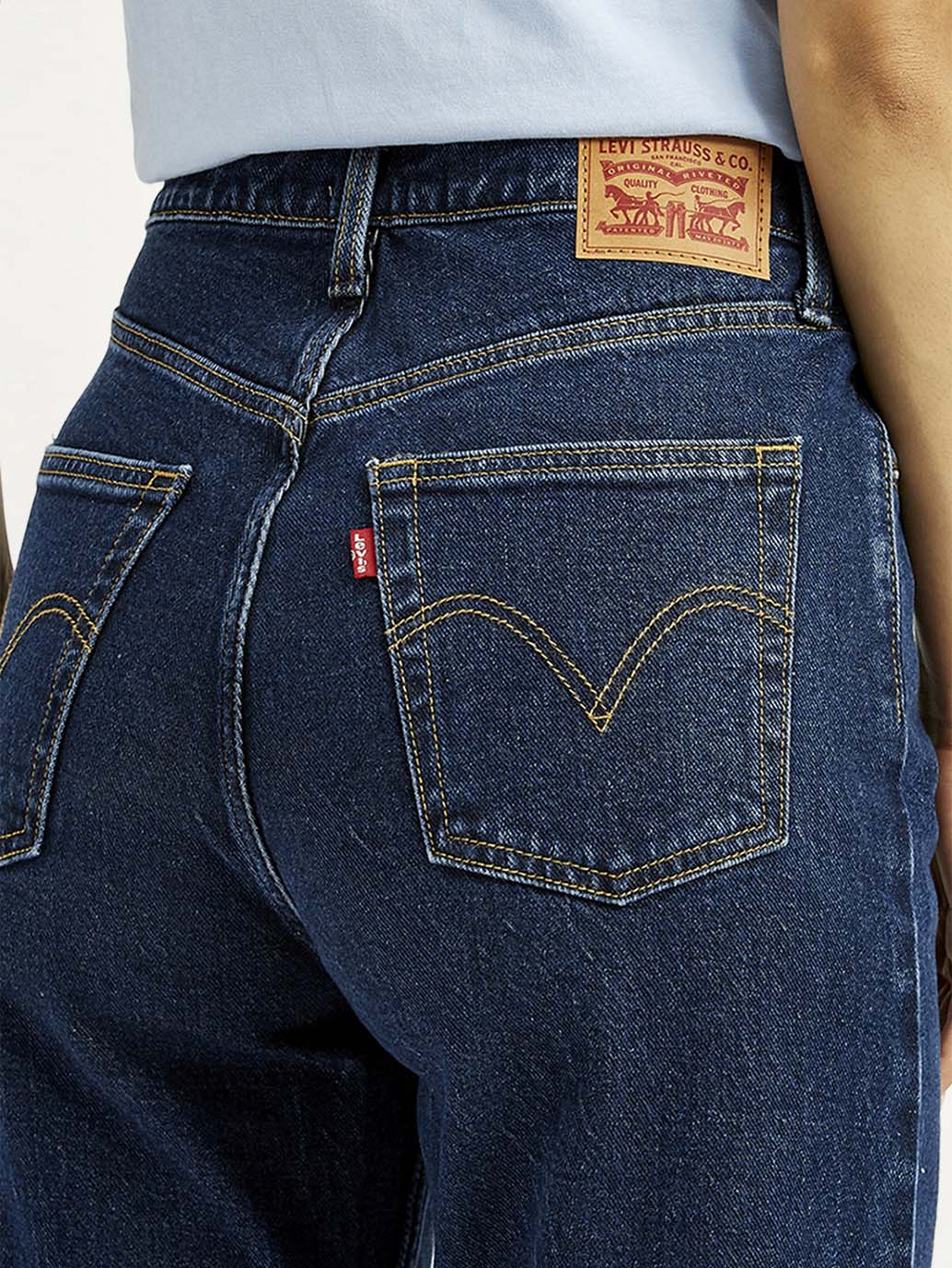 Women's Indigo Ribcage Straight Fit High Rise Jeans