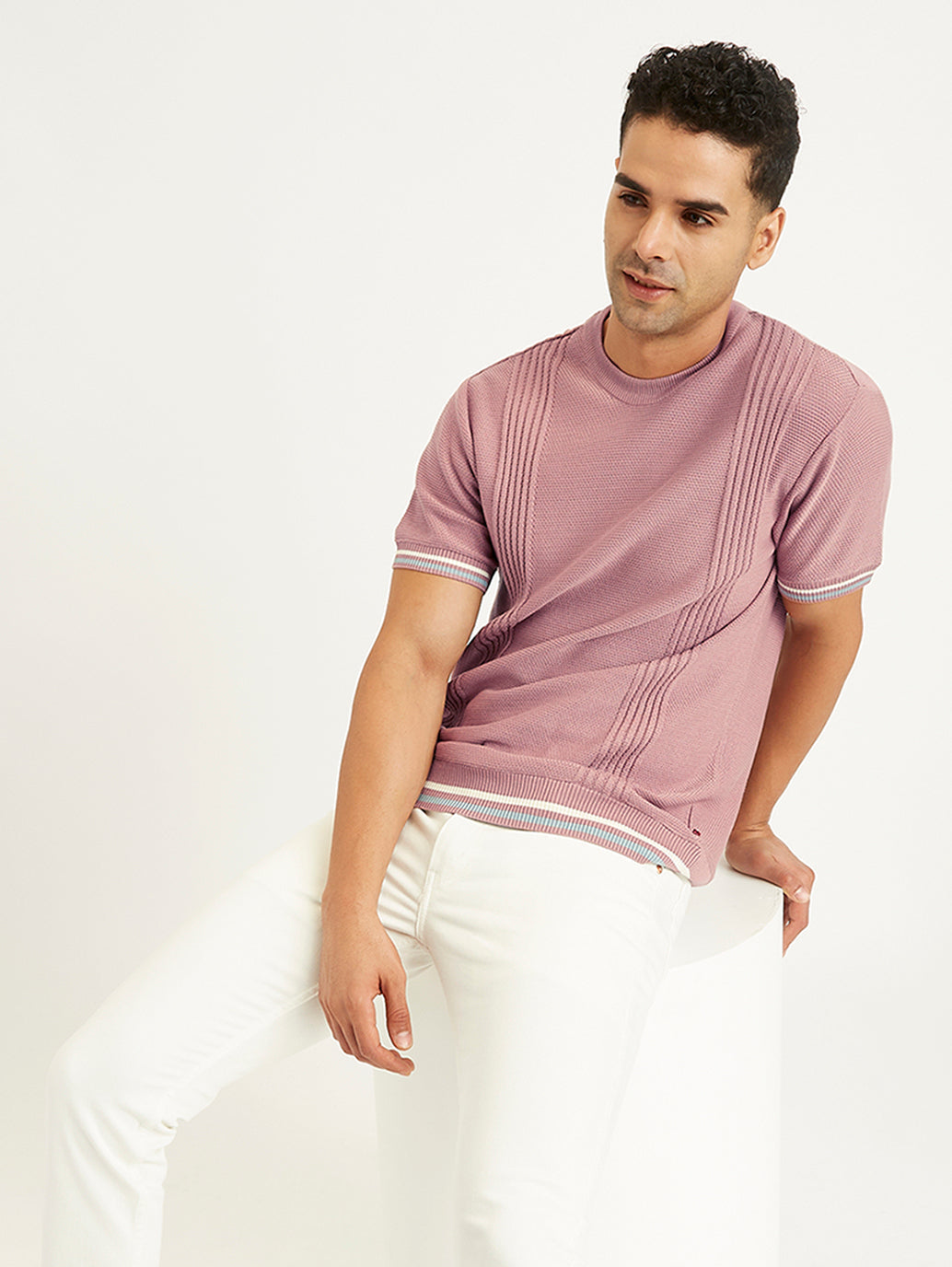 Men's Redloop Striped Slim Fit T-Shirt