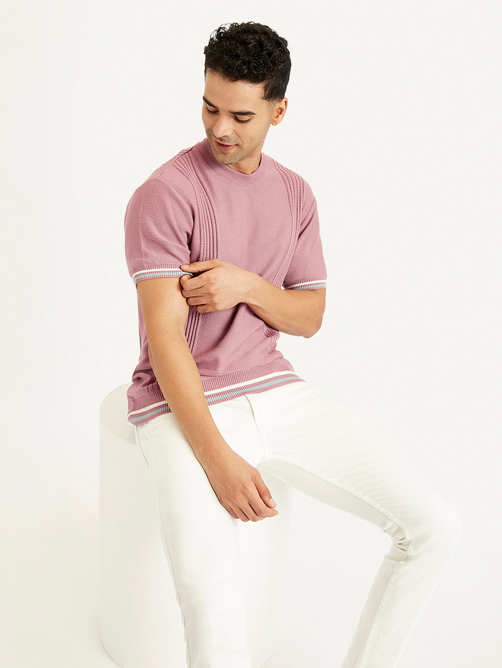 Men's Redloop Striped Slim Fit T-Shirt