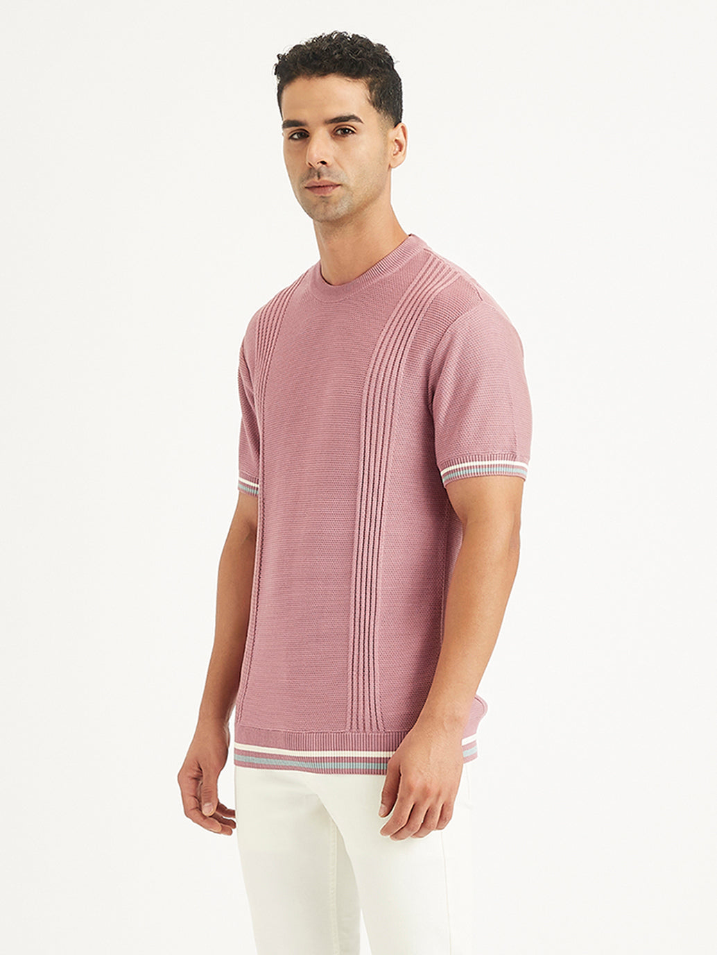 Men's Redloop Striped Slim Fit T-Shirt