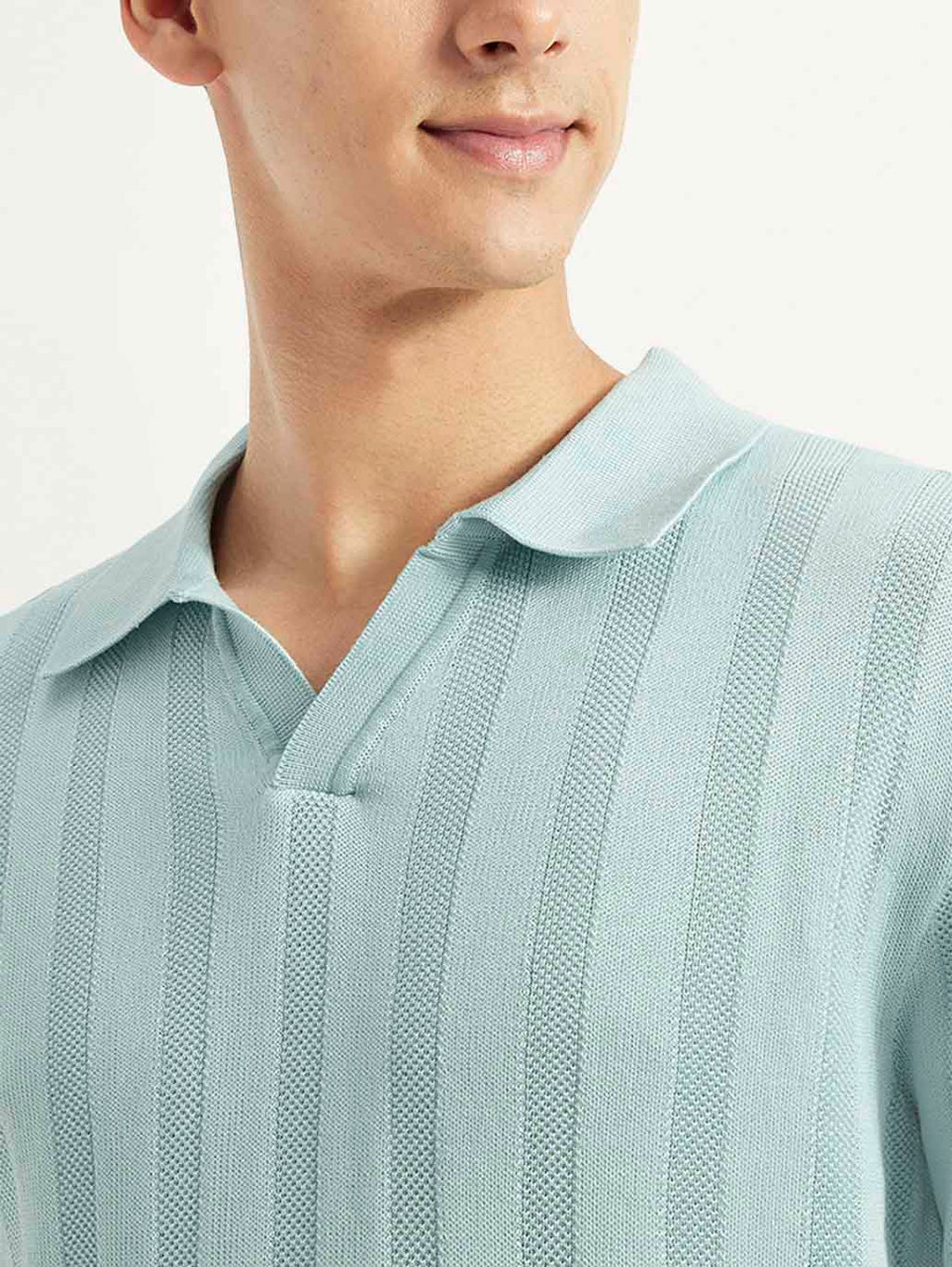 Men's Redloop Striped Slim Fit Polo T-shirt