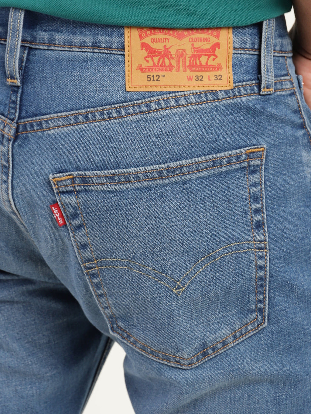 Men's 512 Blue Slim Tapered Fit Mid Rise Jeans