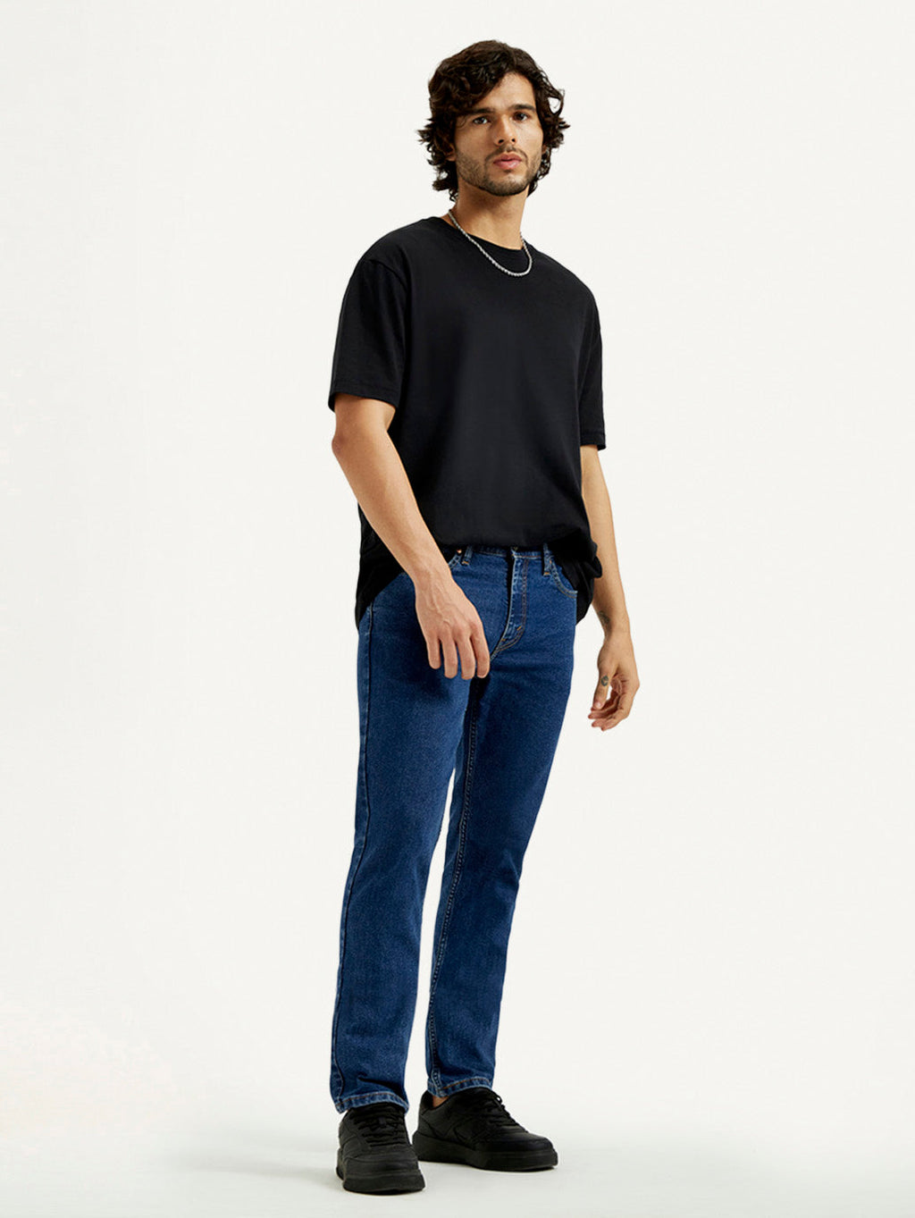 Men's 511 Navy Blue Slim Fit Mid Rise Jeans