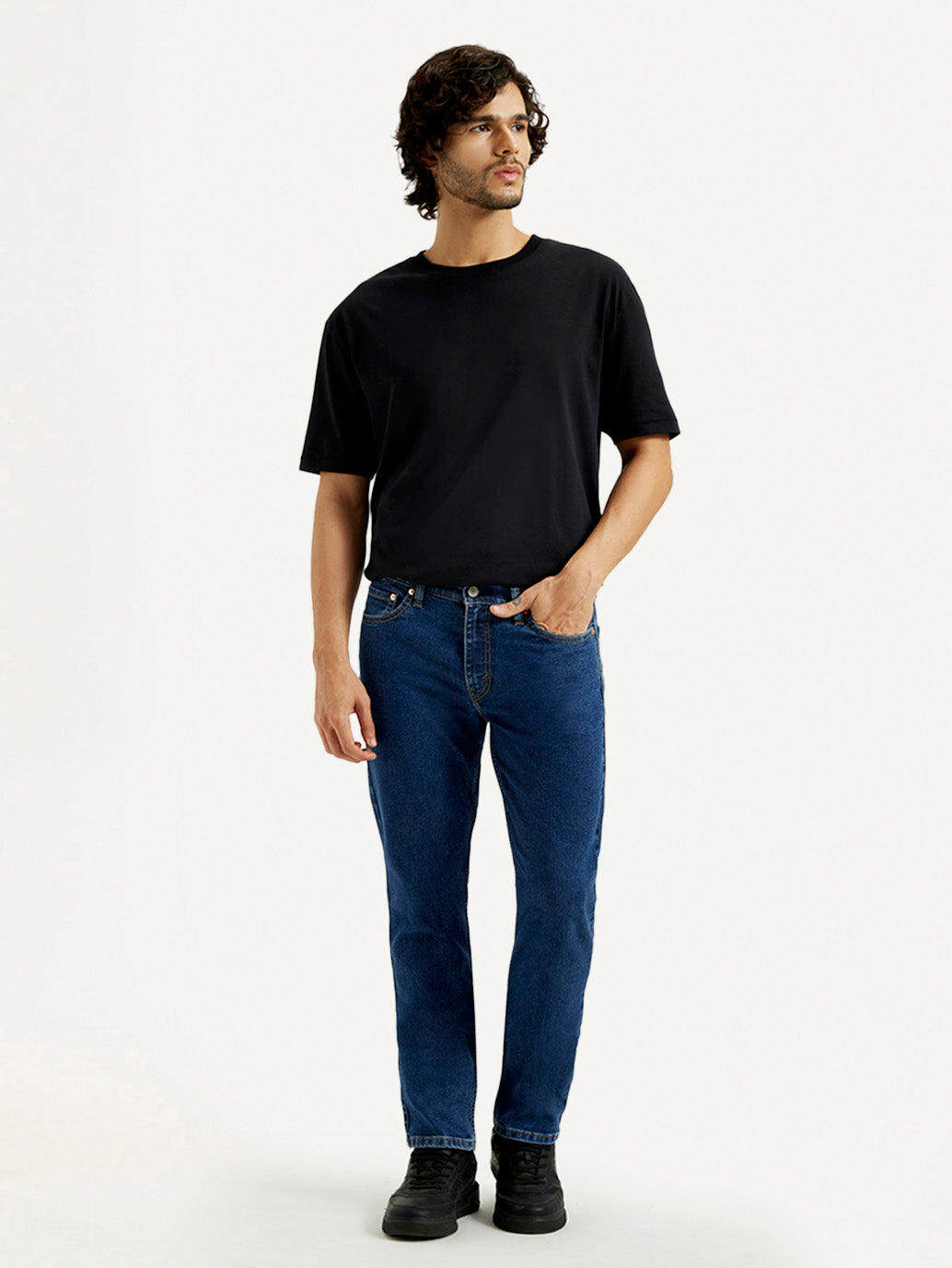 Men's 511 Navy Blue Slim Fit Mid Rise Jeans