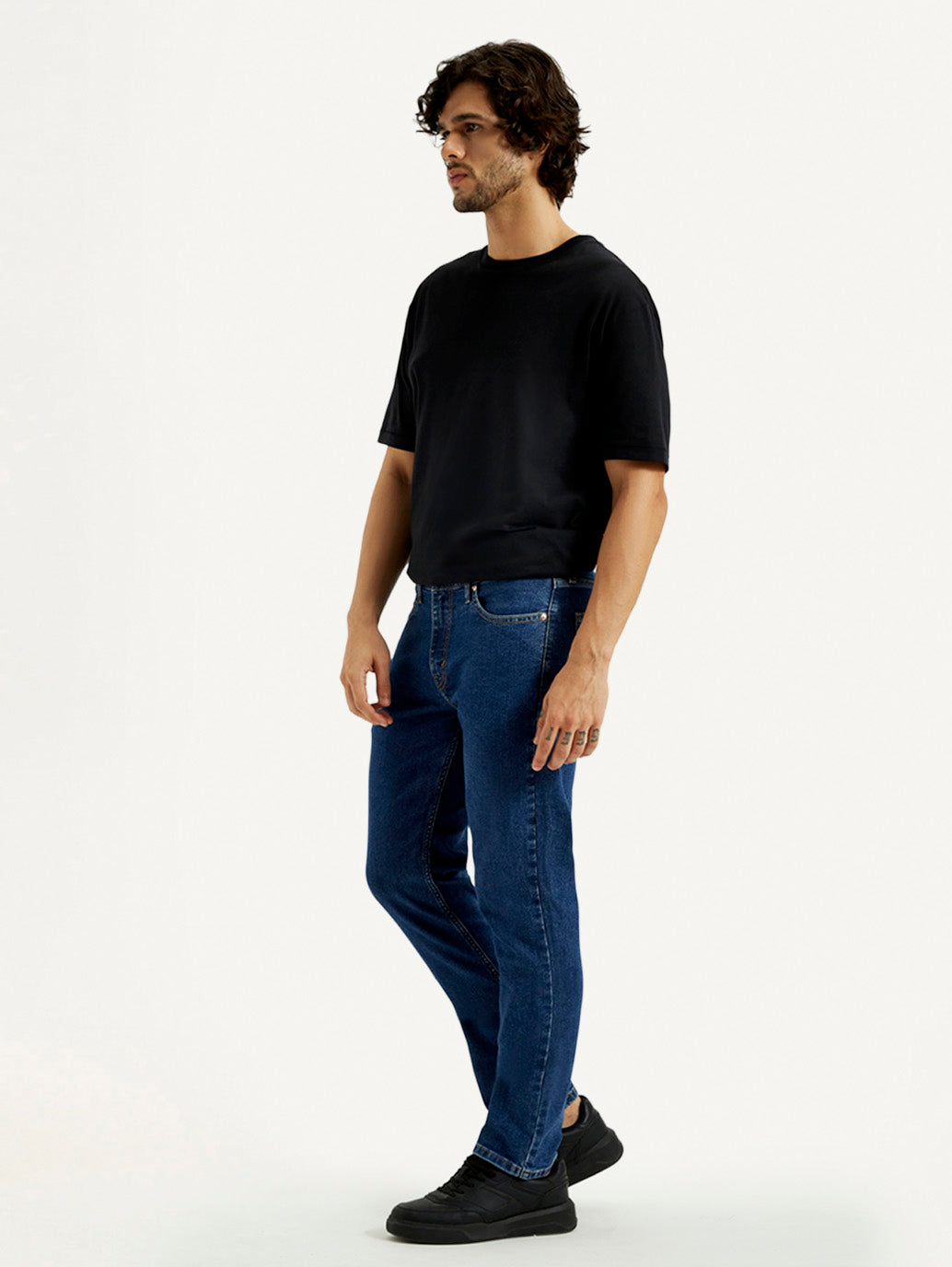 Men's 511 Navy Blue Slim Fit Mid Rise Jeans