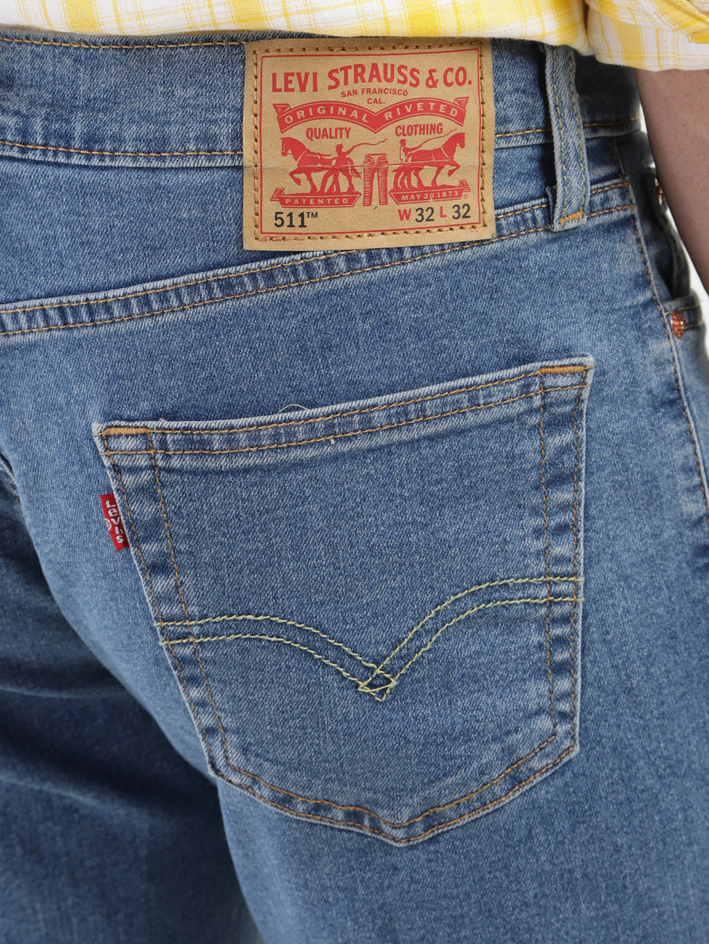 Men's 511 Blue Slim Fit Mid Rise Jeans