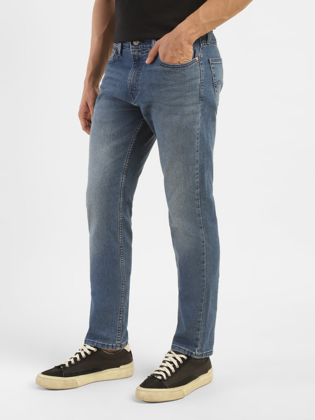 Men's 511 Navy Blue Slim Fit Mid Rise Jeans