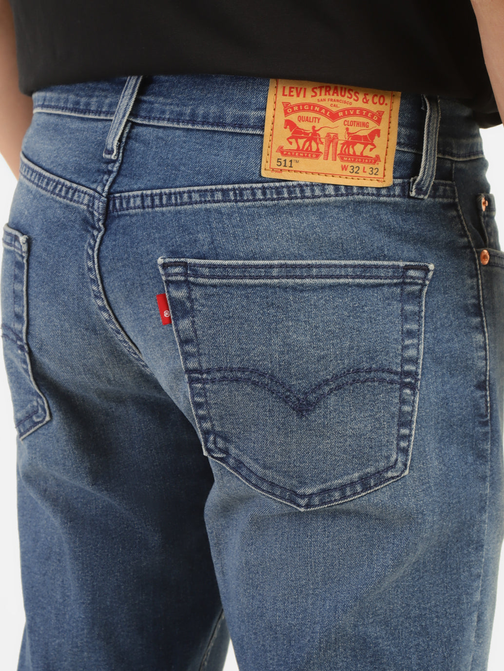 Men's 511 Navy Blue Slim Fit Mid Rise Jeans