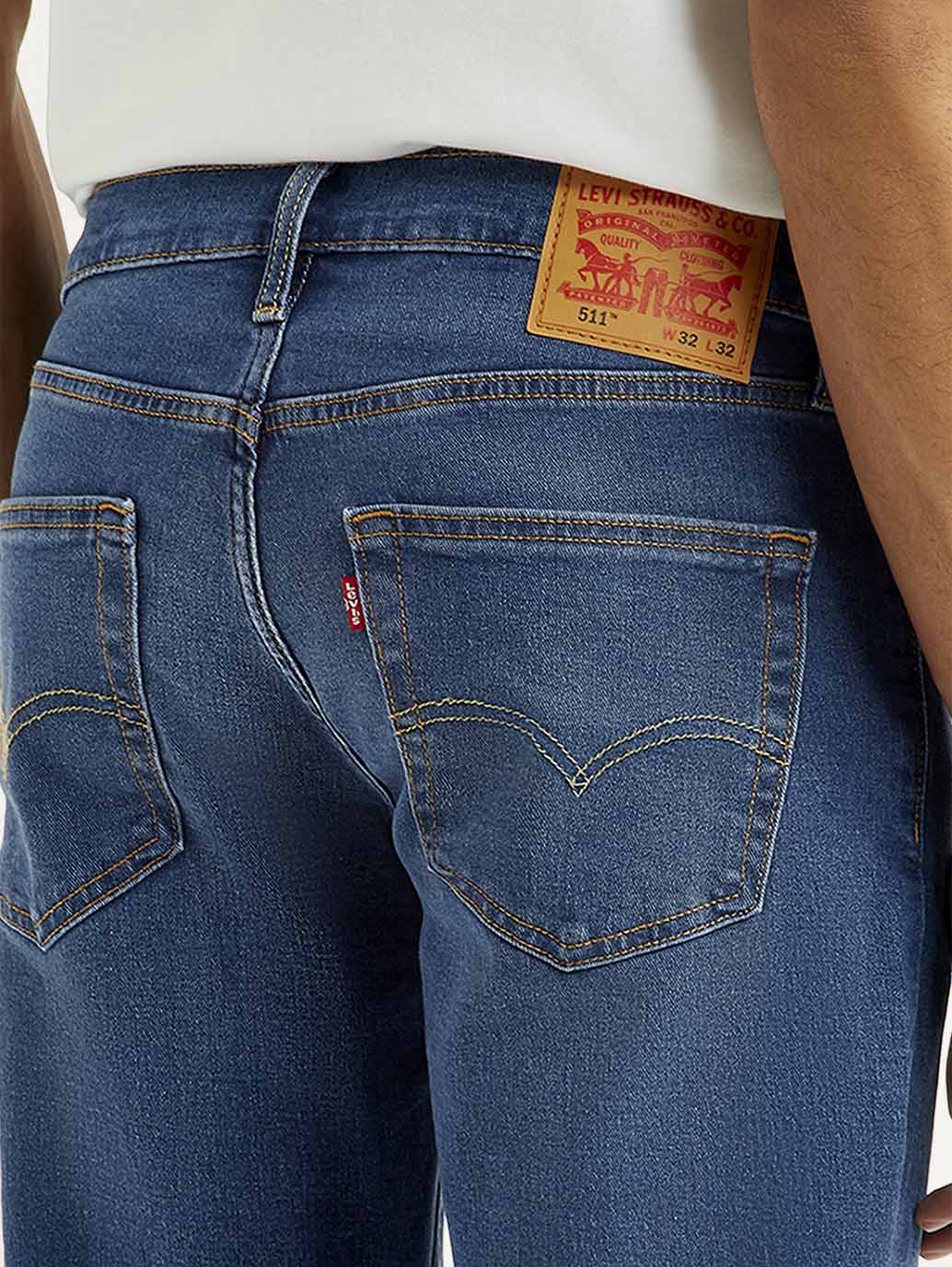 Men's 511 Med Indigo Slim Fit Mid Rise Jeans