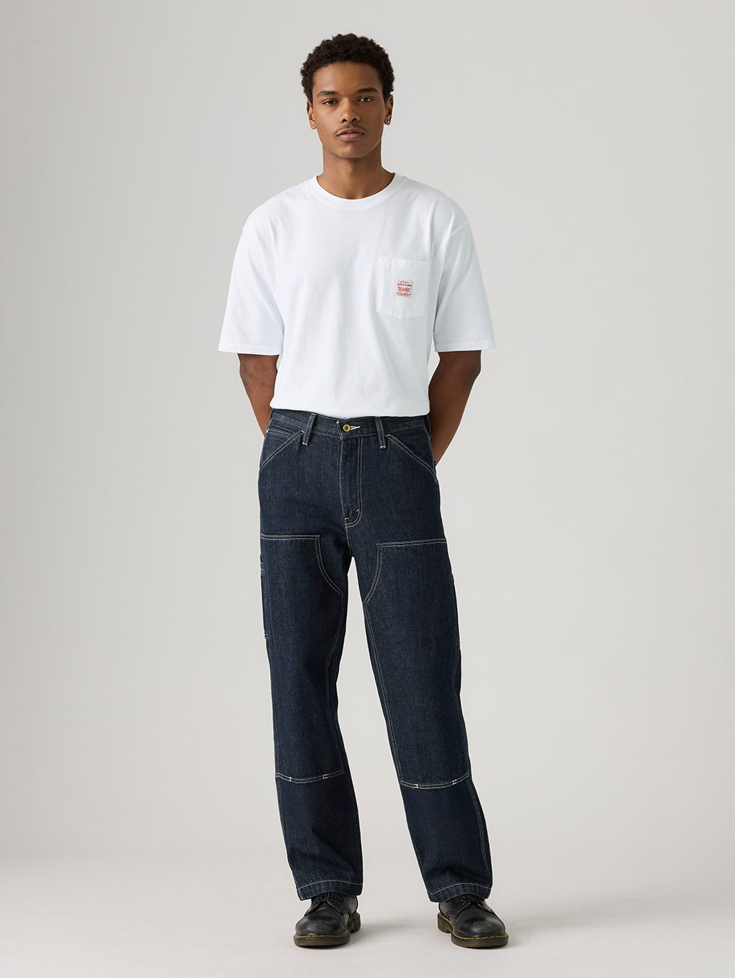 Men's 568 Dark Indigo Loose Fit Mid Rise Jeans