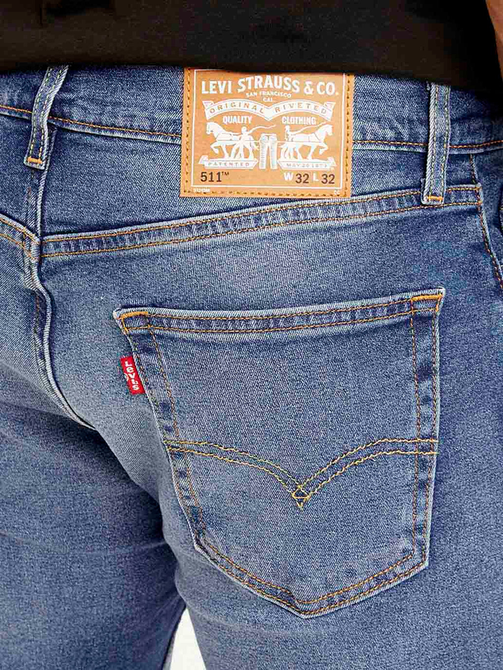 Men's 511 Blue Slim Fit Mid Rise Jeans