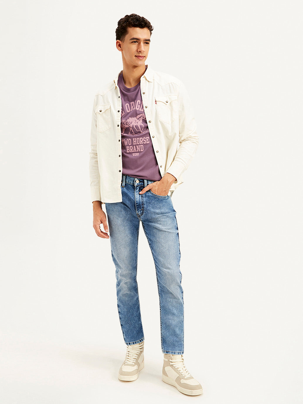 Men's 511 Blue Slim Fit Mid Rise Jeans