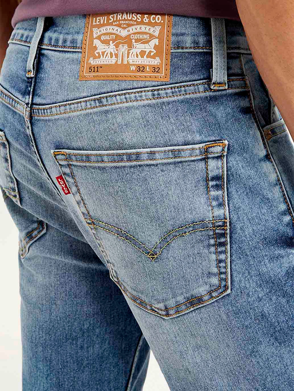 Men's 511 Blue Slim Fit Mid Rise Jeans