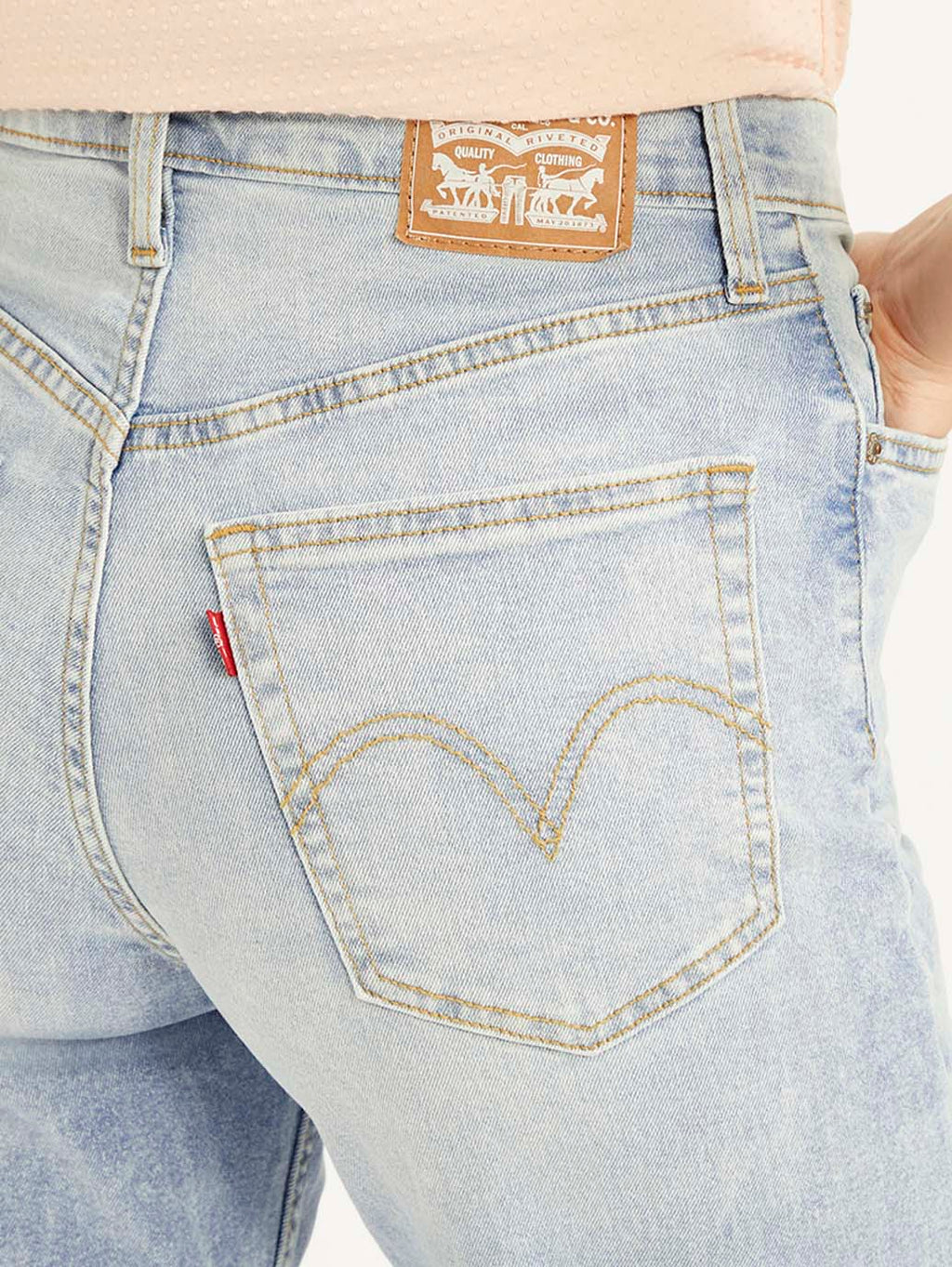 Women's Blue Ribcage Straight Fit High Rise Jeans