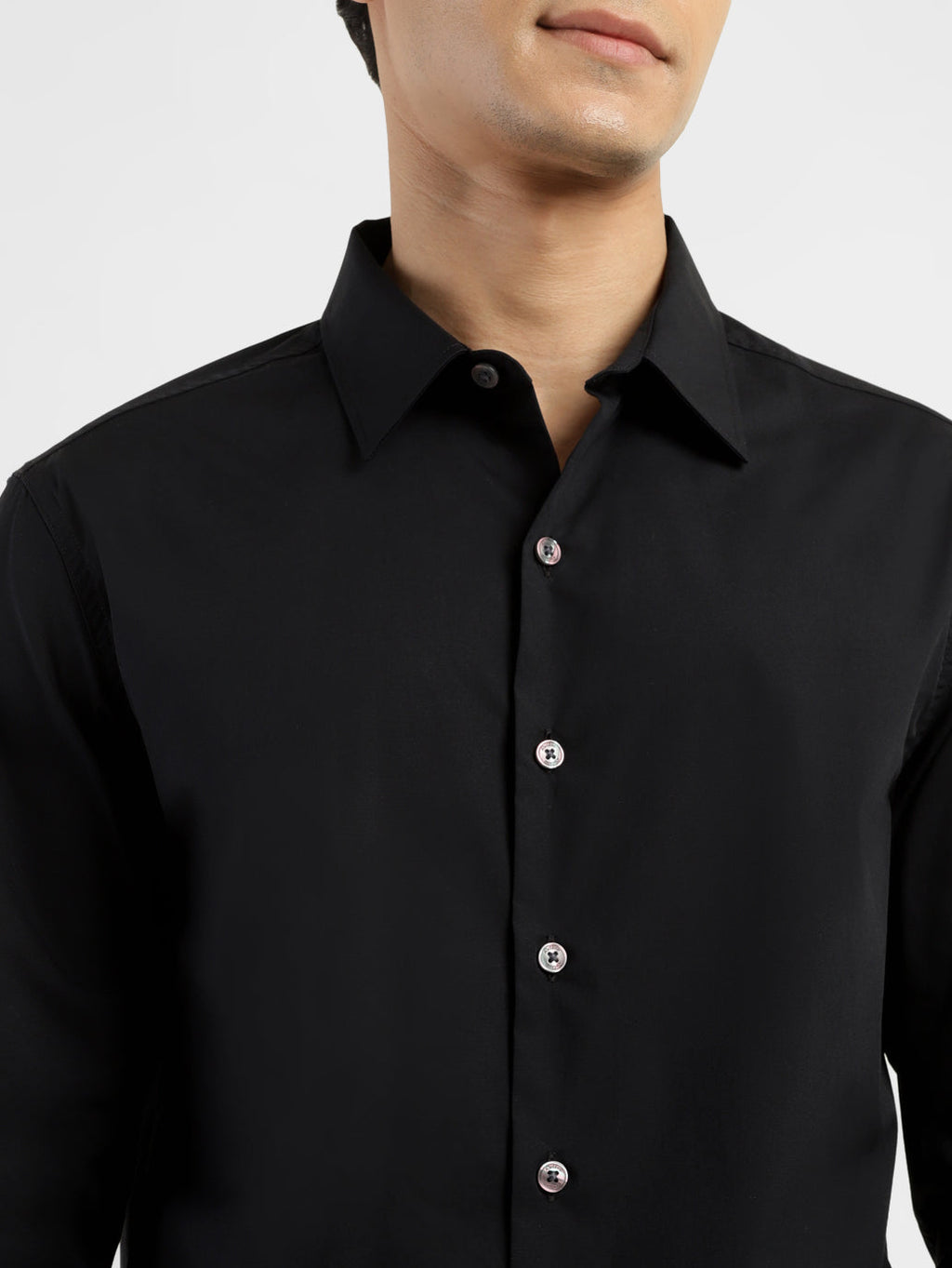 Men's Redloop Solid Spread Collar Shirt