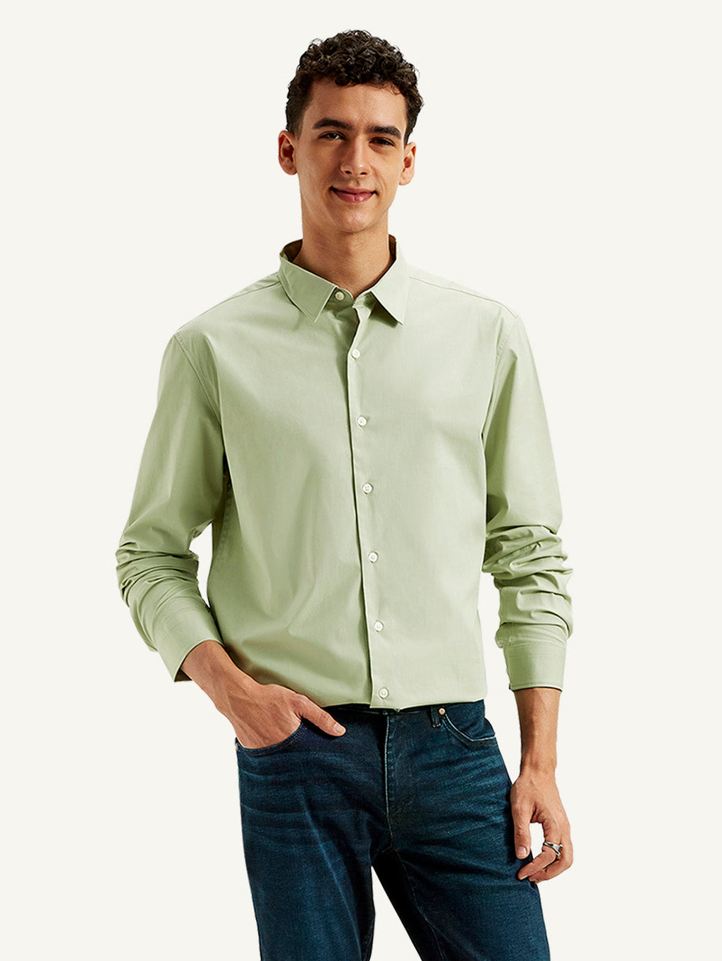Men's Redloop Solid Slim Fit Shirt