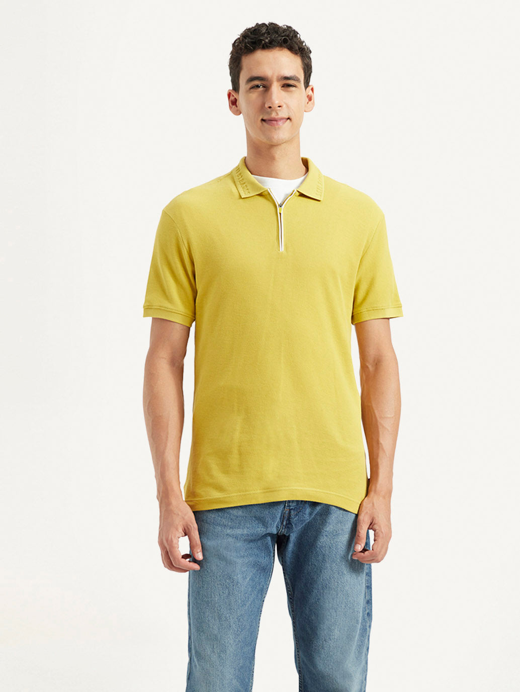 Men's Solid Slim Fit Polo T-shirt