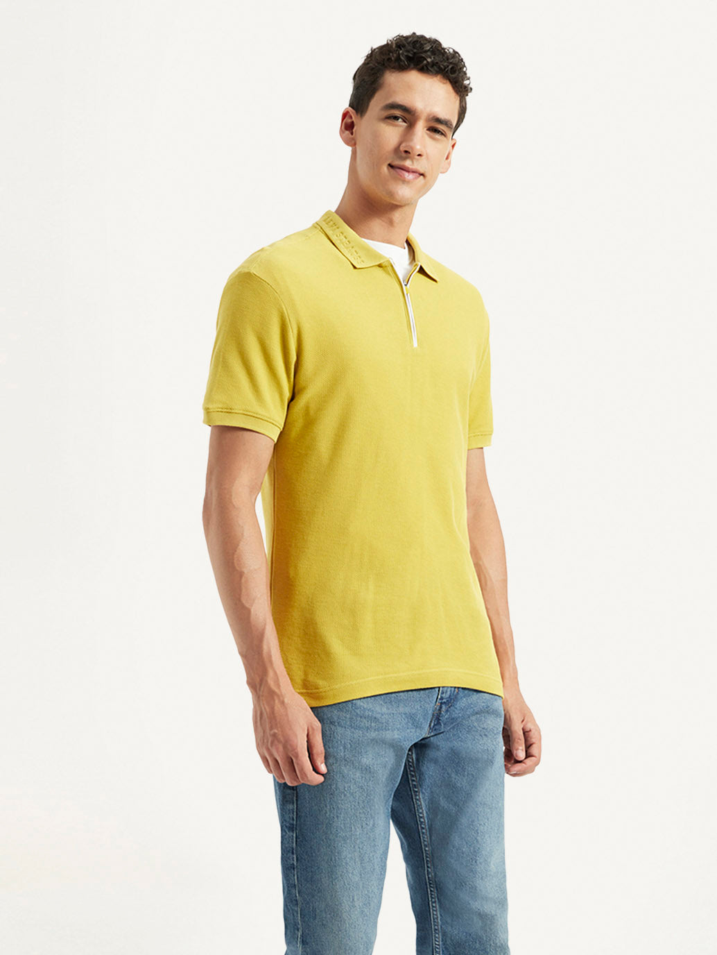 Men's Solid Slim Fit Polo T-shirt