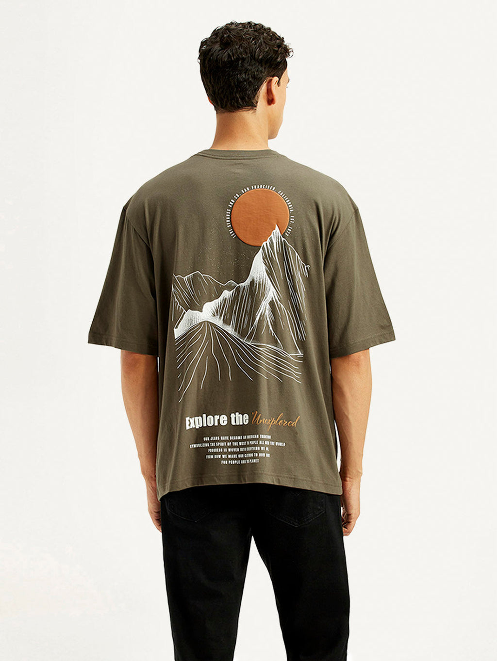Men's Typography Loose Fit T-Shirt