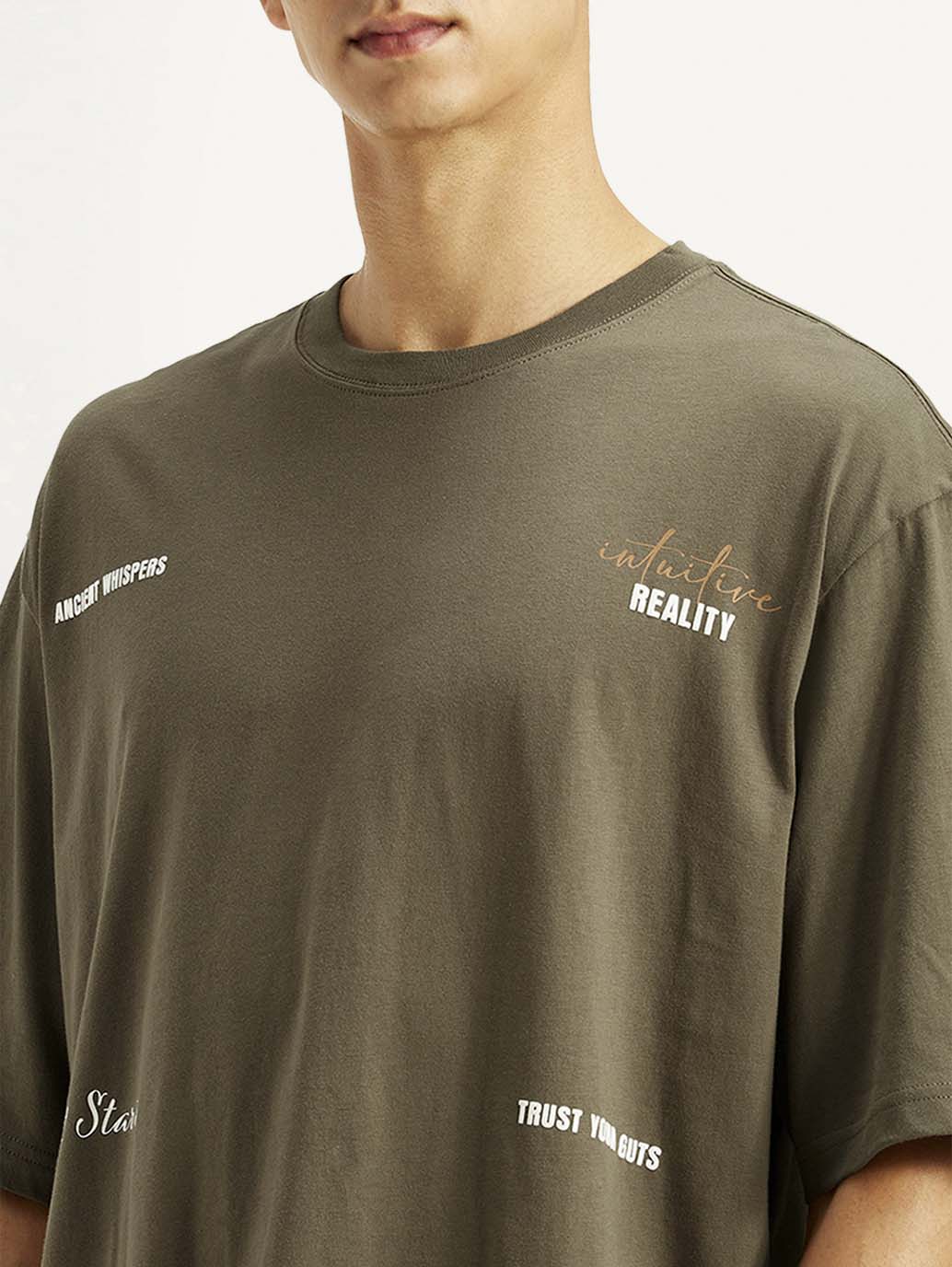 Men's Typography Loose Fit T-Shirt