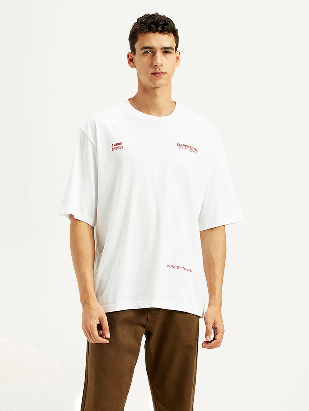 Men's Typography Loose Fit T-Shirt