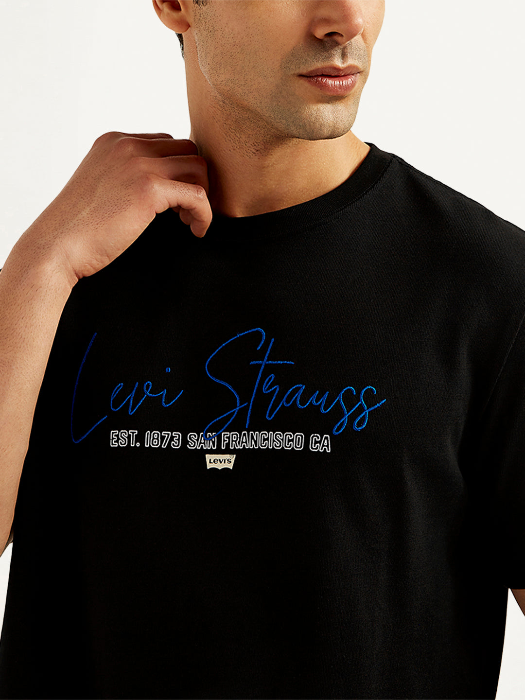 Men's Typographic Print Crew Neck T-Shirt