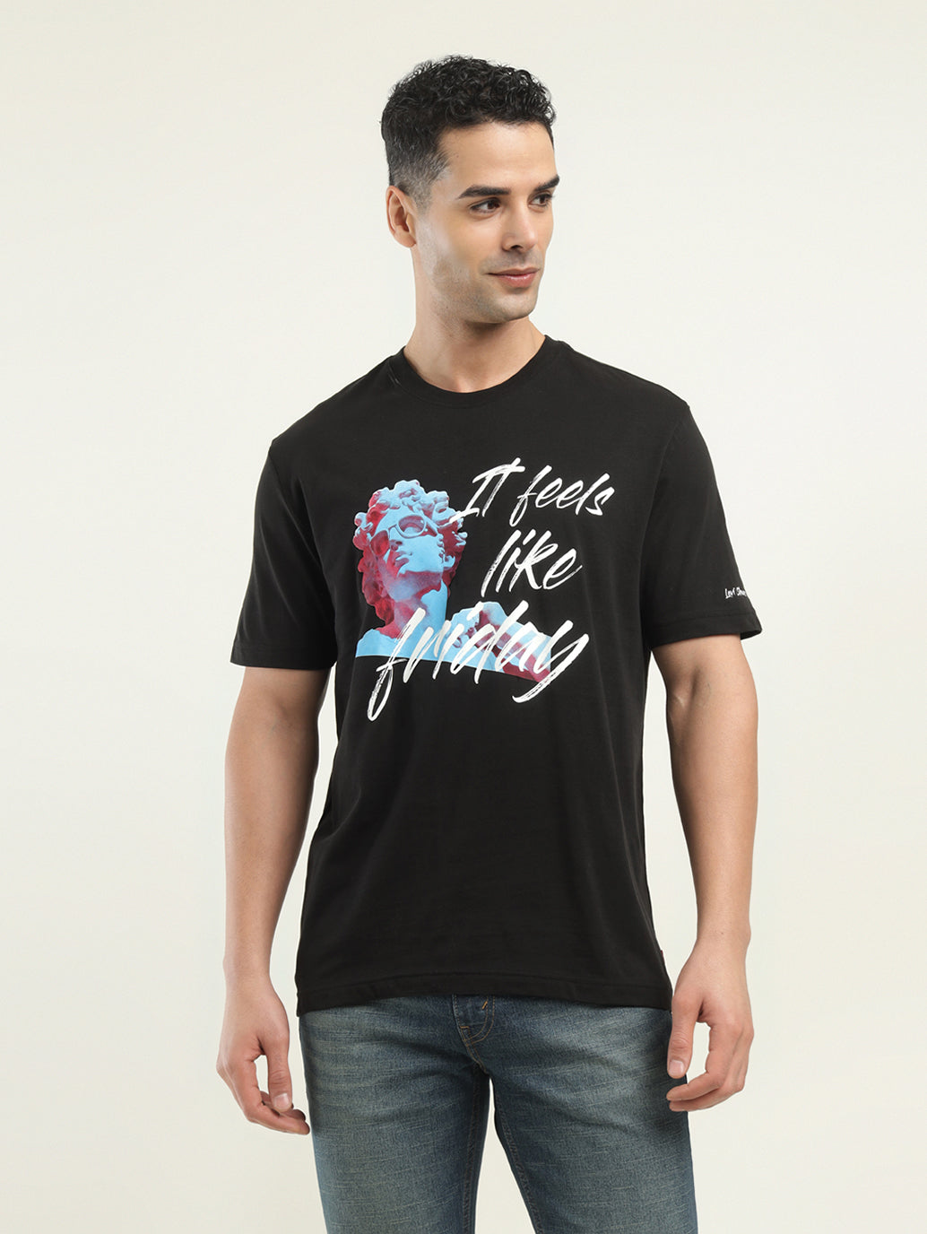 Men's Graphic Print Crew Neck T-shirt
