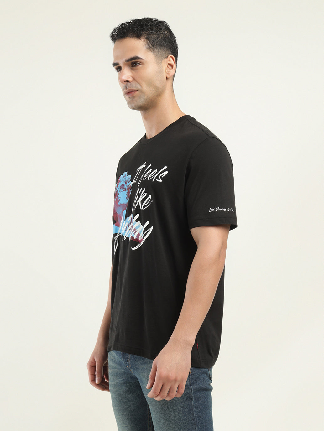 Men's Graphic Print Crew Neck T-shirt