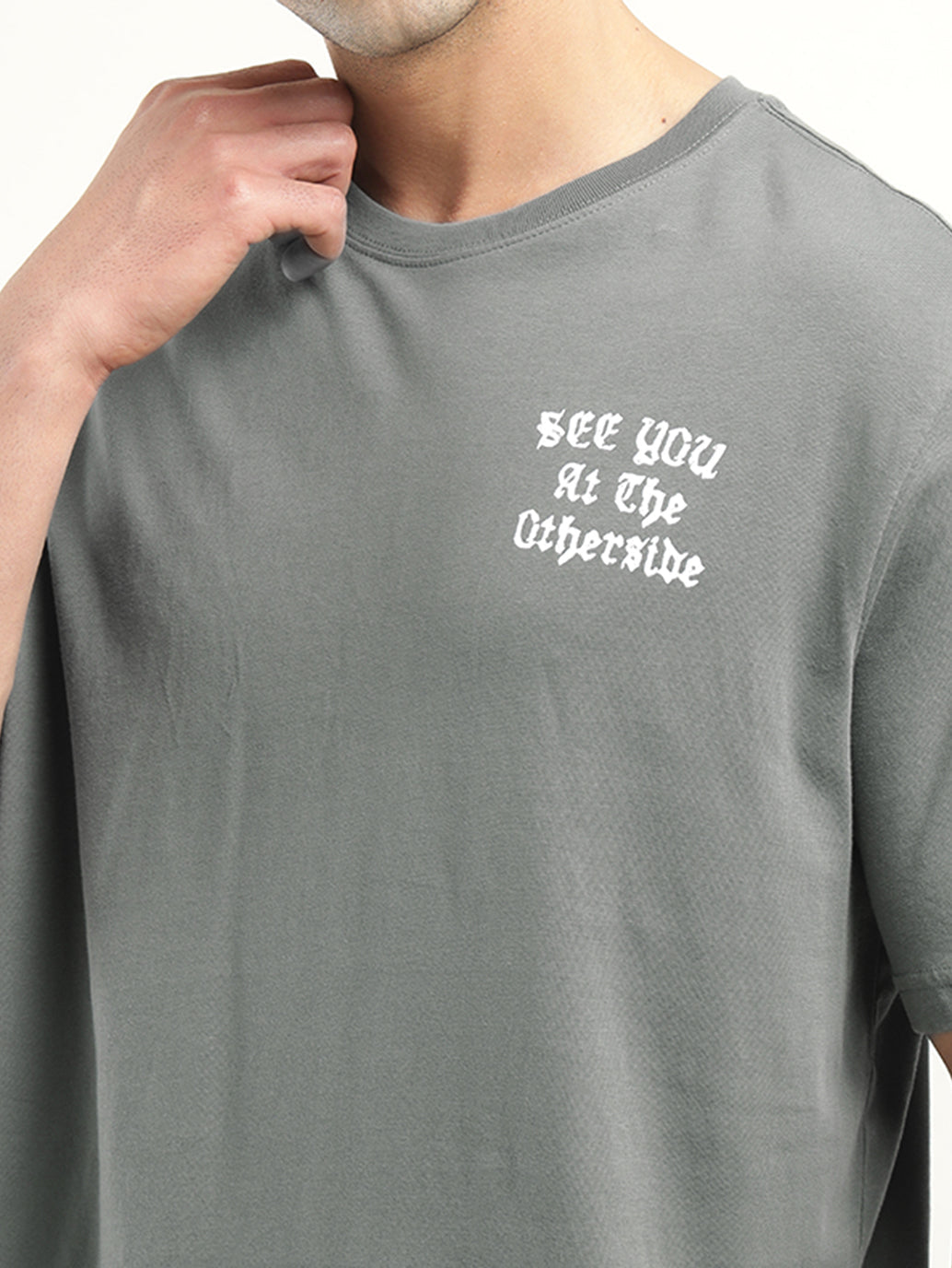 Men's Typographic Print Crew Neck T-Shirt