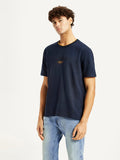 Men's Brand Logo Navy Crew Neck T-shirt