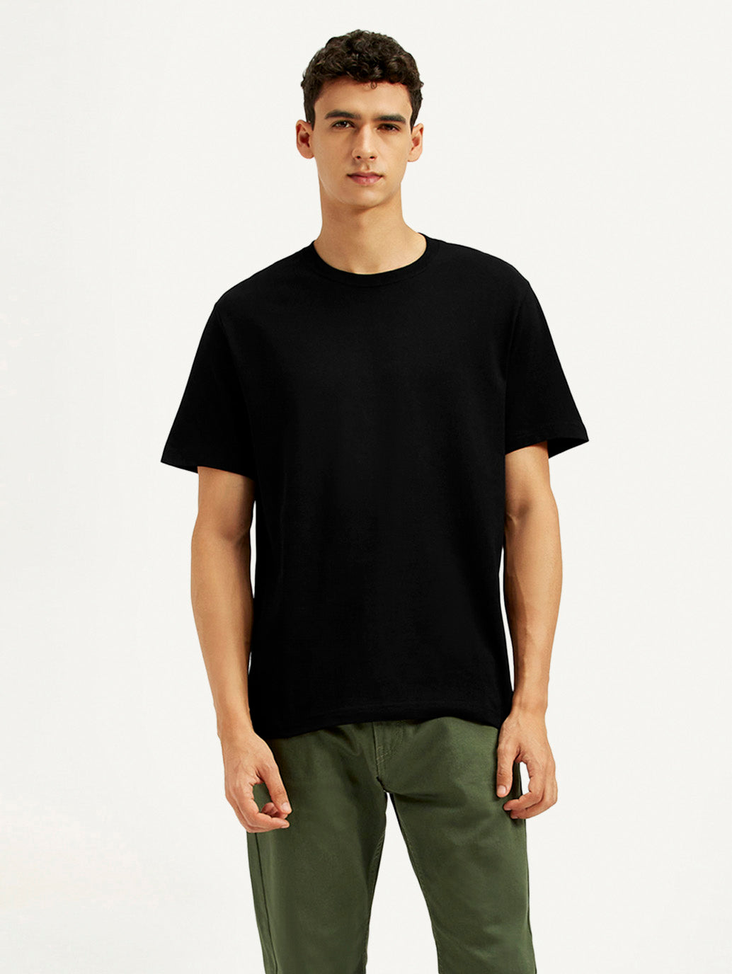 Men's Solid Crew Neck T-shirt